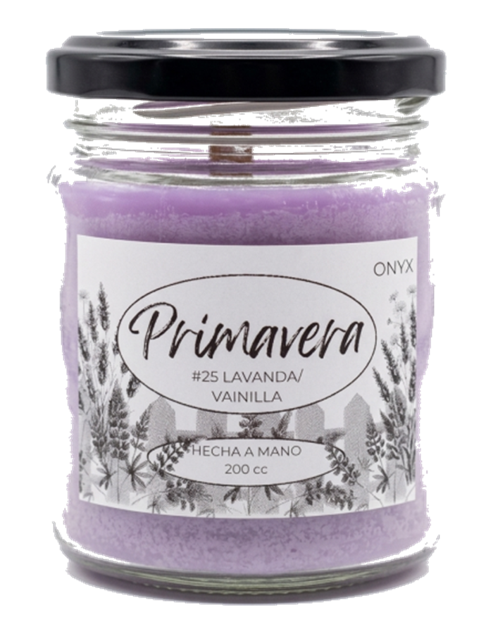 Vela ONYX de Lavanda y Vainilla, 200 cc